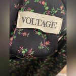 VTG 90s VOLTAGE Black & Pink Mini Floral Print Sleeveless Shift Dress Photo 11