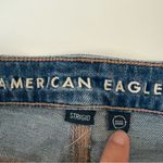 AE American Eagle Shorts Women's Jean Denim Mom Shorts Distressed SZ 8 Blue Photo 4