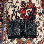 Victoria's Secret Women’s Victoria Secret Black Lace Whismigoth Corset Top Size Small Photo 0
