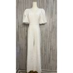 Lilly Pulitzer NWT White Jacquard Kirrabelle Short Sleeve Jumpsuit Size 00 Photo 1