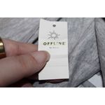 Aerie Womens Offline By  Gray White Cotton Long Sleeve Tee Shirt Size Medium NWT Photo 6