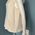 Eileen Fisher  Cream Textured Hooded Vest Photo 2