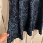 Free People Amelia Blue Damask Pattern 60s Style Drop Waist Mini Dress Size L Photo 4