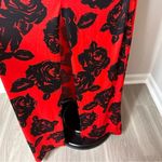 Janette Fashion Red Flower Print Summer Dress in Size Medium Photo 4