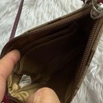 Coach  Brown Red Canvas Wristlet Photo 4