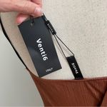 Venti6 Metallic Copper Long‎ Sleeve Dress Medium One Shoulder Asymmetrical Party Brown Photo 3