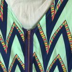 Pink Owl  apparel small blue and navy chevron dress Photo 4