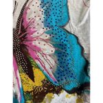 Vintage Azi Mesh Top Large Butterfly Floral Embellished Artsy Whimsy Tattoo Y2K Photo 13