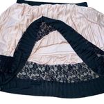 Lane Bryant  Blush Pink Plisse Pleated Black Lace Knee Length Pull-On Skirt 26/28 Photo 2