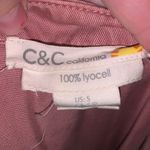 C&C California  pink v-neck short sleeve button down midi dress Photo 6