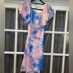 Woman’s Cloolme pink blue tie dye maternity dress NWT medium Photo 1