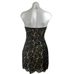 Tobi NEW Black Floral Lace Strapless Sweetheart Sleeveless Mini Sheath Dress L Photo 2