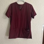 FIGS  Casma Three-Pocket Scrub Top Size‎ XS Burgundy Maroon Photo 3