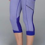 Lululemon Run For Fun Crop Wee Stripe Bruised Berry Purple Crop Pants Size 8 Photo 0