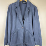 Monrow Women’s Oversized Blazer Size XS Blue Photo 0