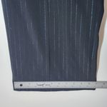 Terry Lewis Black Dress Pants with Metallic Blue Stripe Size 24 Photo 5