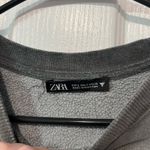 ZARA Gray Faded Crew Neck Photo 1