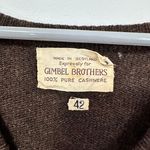 Gimbel Brothers Vintage V-neck  Cashmere Sweater Photo 2