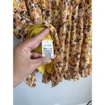 VOY Patricia Women's Tied Ruffle Accent Long Sleeve Swing Mini Dress Size Large Brown Photo 7