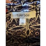 Tyler Boe‎ Shirt Women 10 Navy Blue Pink Geometric Collared Button Down Preppy Photo 6