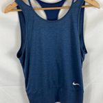 Nike  T-back studio training top blue size small Photo 0