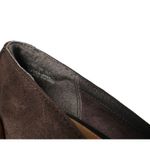 Clarks Elegant Brown Suede Wedge Loafers Comfortable Slip-On Shoes Photo 6