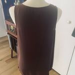 By C Chocolate Sleeveless Top with fringe hem Purple Size M Photo 4