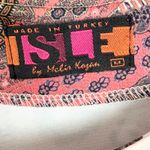 Isle Melis Kazan Paisley Sleeveless Dress Scuba Poly Stretch Brown Purple Medium Photo 2