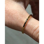 Boutique NEW‎ Women's Dainty 14k Gold Plated S925 Black Melee Diamond Ring Size 7 Photo 7