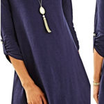 Lilly Pulitzer  26198 Suncrest Swing MEDIUM‎ Modal Cotton Tab Sleeves Navy Photo 0