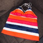 CHAPS Multi-Color Halterkini Tankini Swim Top Photo 1