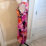 Trina Turk Alder Stretch Jersey Watercolor Bateau Neck Midi Dress Womens Sz 12🧡 Photo 3