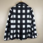 Banana Republic Women’s Plaid Black/White Double-Breasted Pea Coat Size S Photo 5