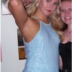 WAYF Blue Sequin Halter Top Photo 0
