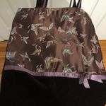 Old Navy eggplant purple Butterfly ribbon velvet shoulder bag tote ornate boho Photo 3
