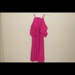 Francesca's NWT Francesca’s A-Line Ruffle Neon Pink Dress Photo 6