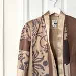 Jeanne Marc Collection Vintage Tan Brown Jacquard Floral Kimono Jacket XS 4/6 Photo 1