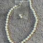 Pearl Beaded Necklace & Earrings Set Photo 0