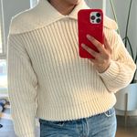 H&M Cream Knit Oversized Sweater Photo 0