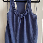 Elle ‎ Women's Medium Blue Sleeveless Top Polka Dot Corpcore Photo 0