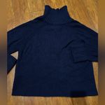 Navy Blue Knit Quarter Zip Size M Photo 2