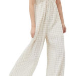 Urban Outfitters  Breezy‎ Plunging Wide Leg Sleeveless Babydoll Jumpsuit Size XS Photo 0