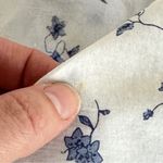 High Sierra Vintage Y2K Babydoll Maxi Dress Sz L White Blue Floral 100% Cotton Photo 7