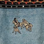 Vintage Denim Embroidered Bag‎ Blue Photo 1