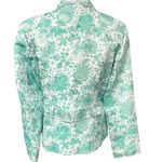 Erin London Floral Printed Long Sleeve Collared Lined Blazer Suit Jacket Size M Green Size M Photo 5