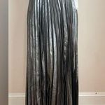 House Of Harlow 1960 Gunmetal Pleated Maxi Skirt Silver Photo 0