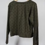 BB Dakota Women's Medium Olive Green Polka Dot Long Sleeve Shirt Photo 1