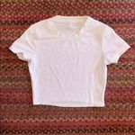 Alo Yoga ALO WHITE WAFFLE KNIT CROP BABY TEE Photo 0