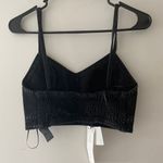 ZARA NEW Black Rhinestone Denim Crop Top Photo 4
