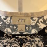 Ann Taylor  Loft EUC Women's Black White Paisley Cardigan Sweater Lightweight S Photo 1